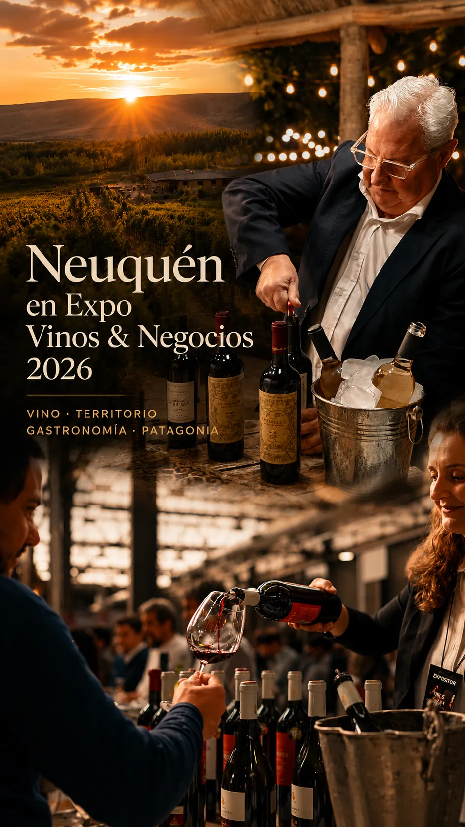 Neuquén presenta su identidad vitivinícola en Expo Vinos & Negocios 2026 junto a Sergio Landoni, Embajador del Vino Neuquino