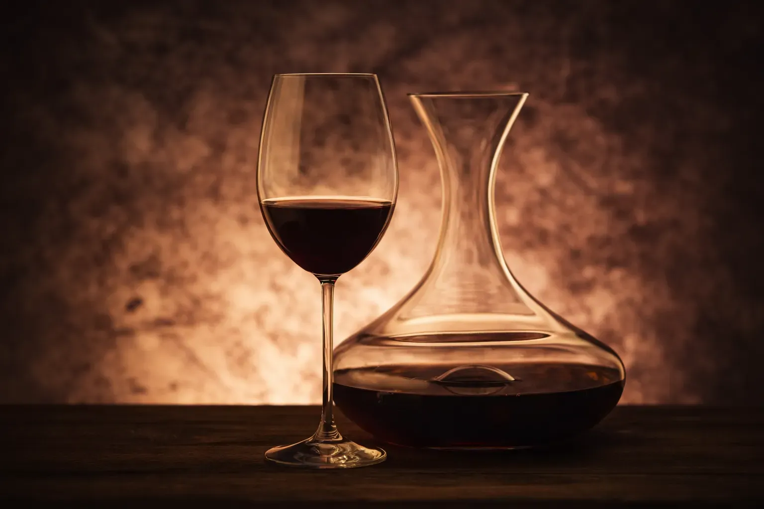 Copa de vino tinto y decanter sobre mesa, imagen asociada a la experiencia del vino en Argentina